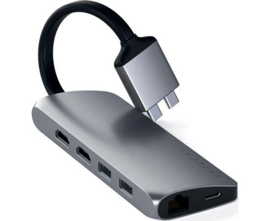 DOKSTACIJA Satechi Dual Multimedia Adapter USB-C (ST-TCDMMAM)