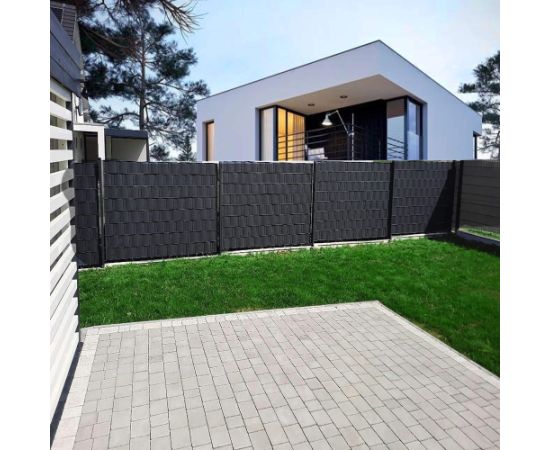 Springos FN0001 ЛЕНТА ДЛЯ ЗАБОРА ГРАФИТОВАЯ 19CMX35M 450г/м2 20 ЗАЖИМОВ