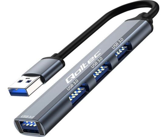 Dokstacija USB Qoltec HUB adapter USB 3.0 4w1 | 4x USB 3.0