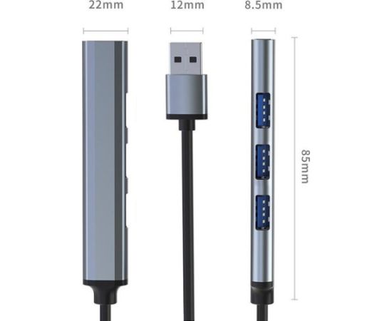 Dokstacija USB Qoltec HUB adapter USB 3.0 4w1 | 4x USB 3.0