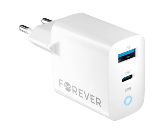 Forever TC-06 GaN Lādētājs PD / QC / 1x USB-C / 1x USB / 20W