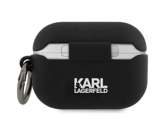 OEM Karl Lagerfeld case for AirPods Pro KLACAPSILRSGBK black Silicone RSG
