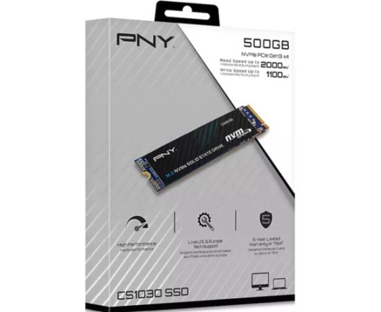 Pny Technologies PNY CS1030 500GB M.2 2280 PCI-E x4 Gen3 NVMe Диск SSD