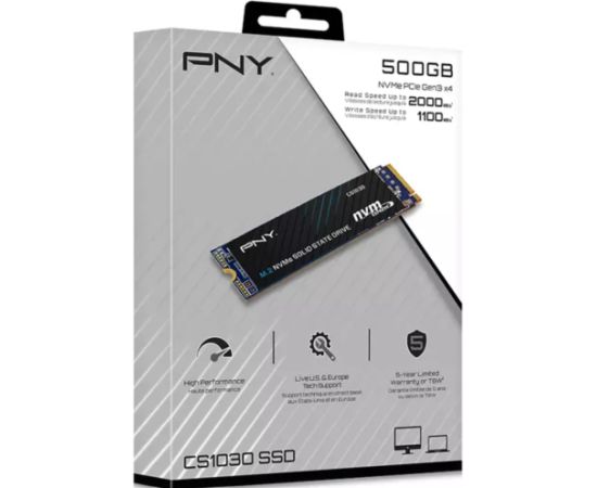 Pny Technologies PNY CS1030 500GB M.2 2280 PCI-E x4 Gen3 NVMe Disks SSD