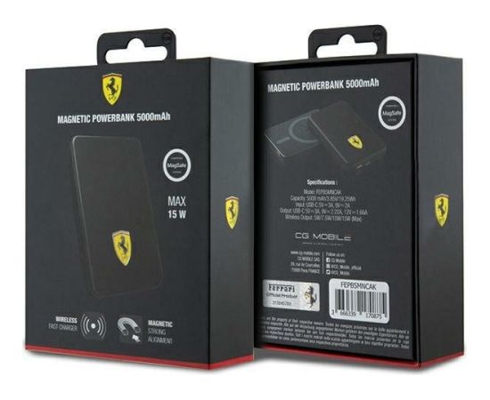 Ferrari FEPB5MNCAK 15W Ārējās uzlādes Baterija 5000mAh