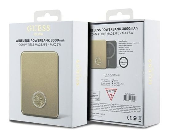 Guess GUPBM3AL4DMD Ārējās uzlādes Baterija 3000mAh