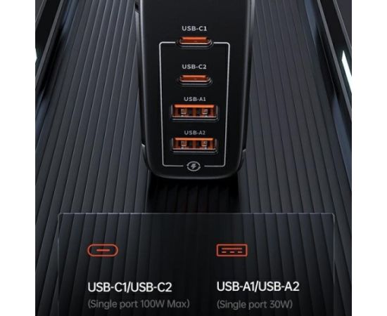 Usams T44 PD3.0 +QC3.0 Fast Charging USB Tīkla Lādētājs 100W