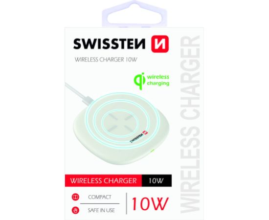 Swissten 10W Bezvadu lādētājs ar USB-C 1.5m kabeli