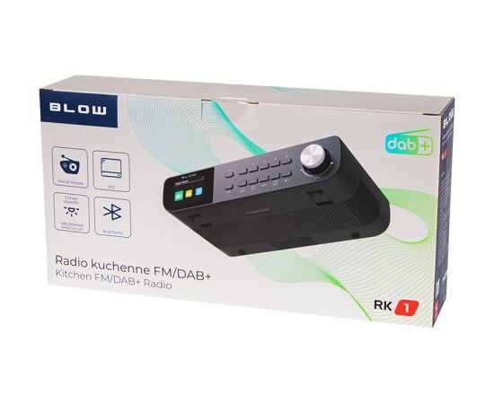 Радиоприемник для кухни FM/DAB+ BLOW RK1, черный