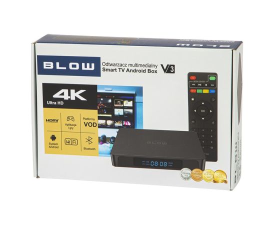 BLOW 77-303# Smart TV box Black 4K Ultra HD 16 GB Wi-Fi Ethernet LAN