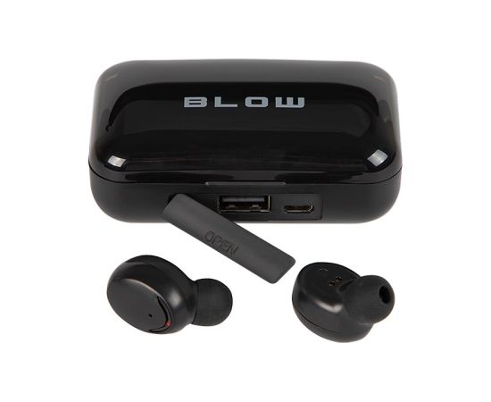Headphones BLOW Earbuds BTE500 BLACK power bank 2000mAh