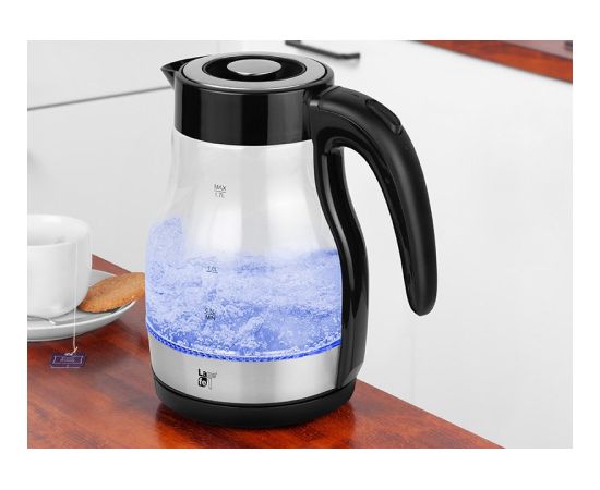 LAFE CEG017 electric kettle 1.7 L 2200 W Black, Transparent