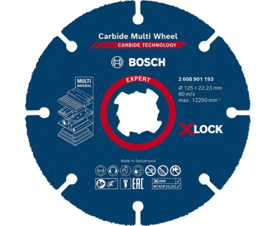 Griešanas disks Bosch 2608901195; 125x22,23 mm; 10 gab.