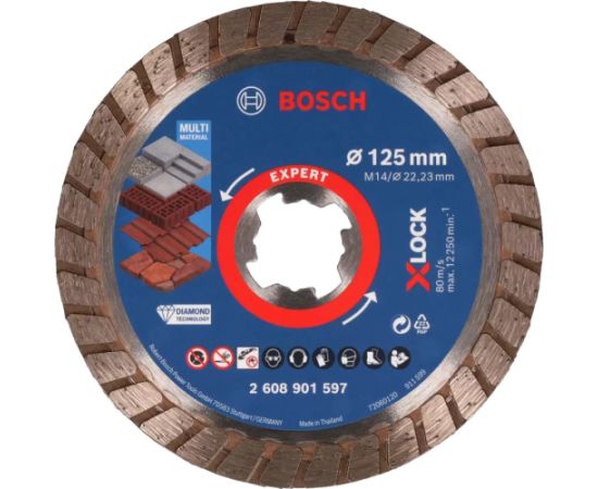 Dimanta griešanas disks Bosch 2608901597; 125 mm