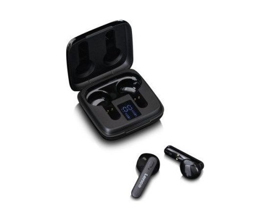 Bezvadu austiņas Lenco EPB-430BK, headphones (black, Bluetooth, USB-C)