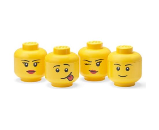 LEGO Storage Head Boy Girl Silly Winky Mini 4 шт.