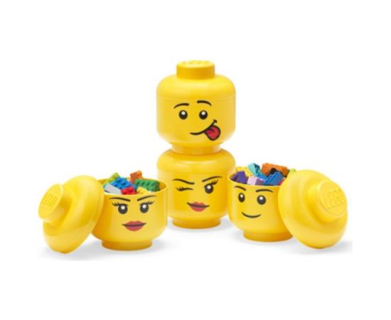 LEGO Storage Head Boy Girl Silly Winky Mini 4 gab.