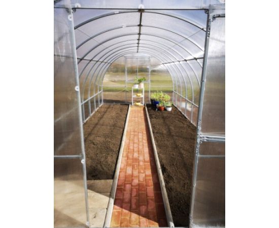 Siltumnīca KLASIKA TUBE 3x10m (30m2) ar pamatiem un 6mm polikarbonāta pārklājumu; 4779037492510