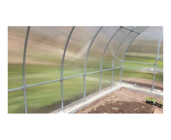 Siltumnīca KLASIKA TUBE 3x8m (24m2) ar pamatiem un 4mm polikarbonāta pārklājumu; 4779037491667
