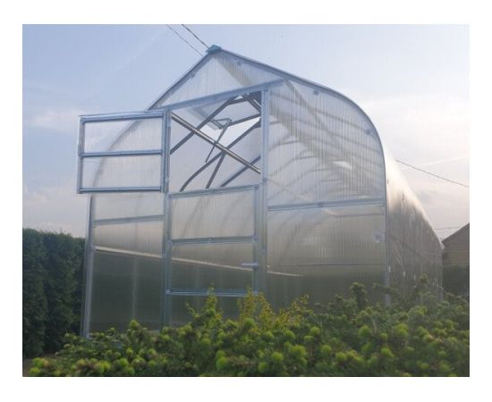 Siltumnīca KLASIKA STANDART 20 - 2,5x8m ar pamatiem un 4mm polikarbonāta pārklājumu; 4779037490295