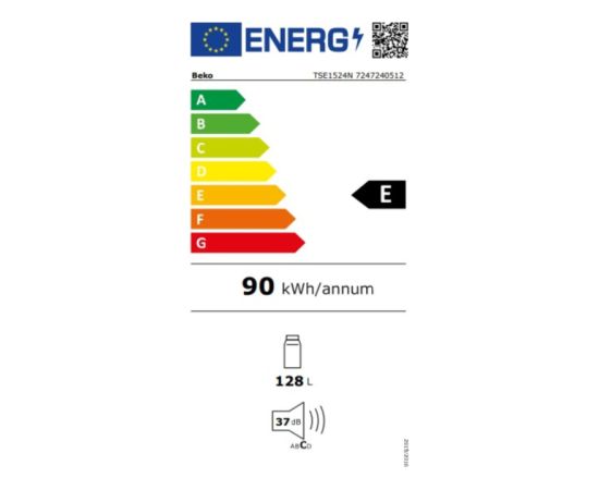 BEKO TSE1524N 84cm Ledusskapis bez saldētavas