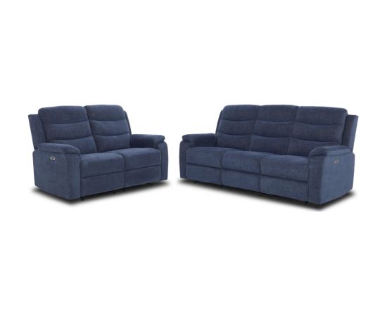 Recliner sofa MIMI 3-seater, electric, blue