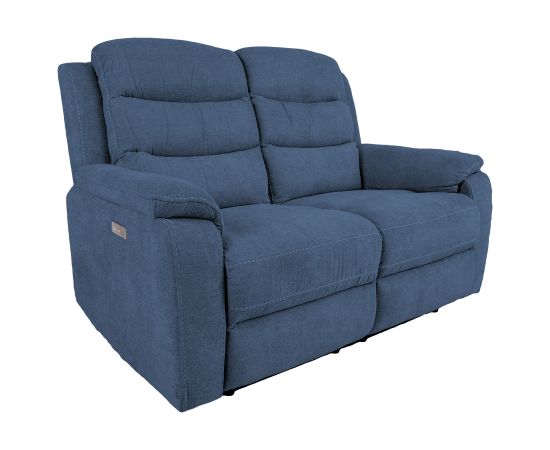 Recliner sofa MIMI 2-seater, electric, blue