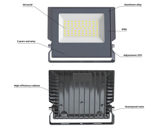 Forever Light ProžektorsLED ASPIRE /  30W /  4500K / 3300lm / 230V Āra apgaismojums