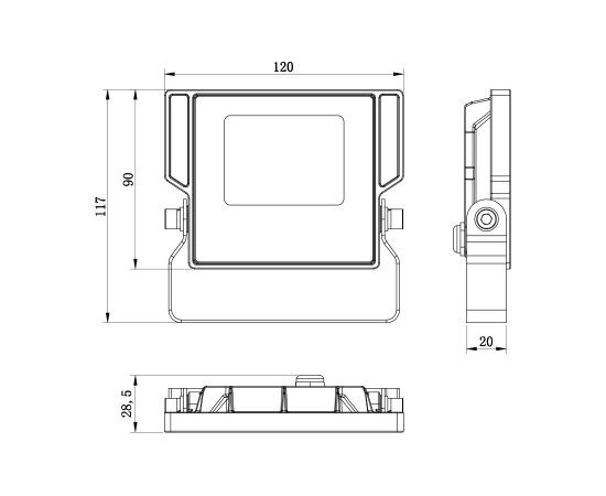 Forever Light Floodlight LED ASPIRE Фонарь 10W / 6000K /1100lm /230V Наружное освещение