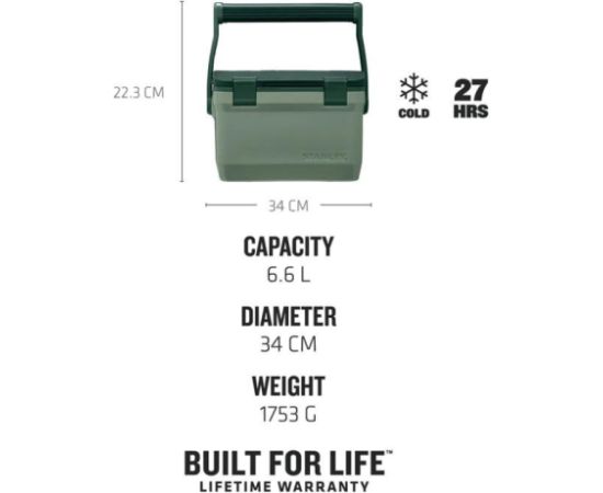 Aukstuma kaste Adventure 6,6L Stanley zaļa