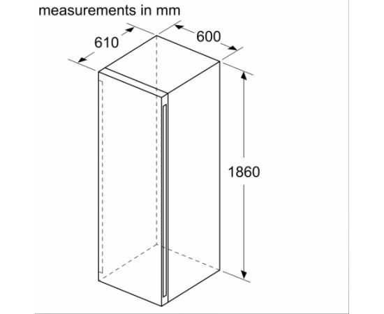 Bosch KWK36ABGA s6, vīna skapis ar stikla durvīm 186cm