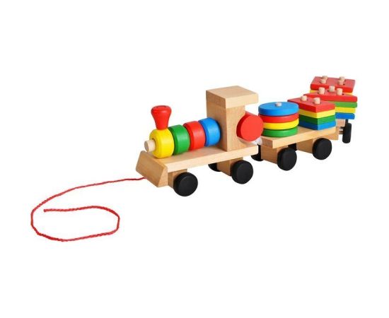 RoGer Деревянный Поезд с кубиками