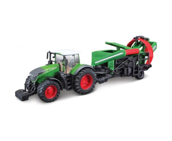 Bburago Fendt 1050 Vario Traktors Bērnu ar kultivātoru / 10cm / Zaļš
