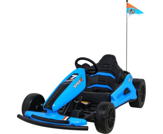 Vienvietīgs elektriskais Speed 7 Drift King  kartings bērniem, zils