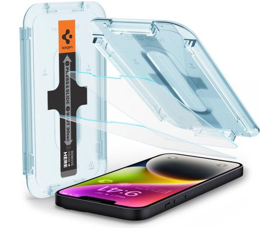 Tempered glass for iPhone 13 | 13 Pro | 14 with Spigen Glas.tR EZ FIT applicator (2 pcs.)