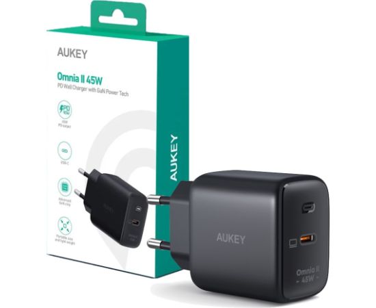 Aukey AUEKY PA-B2T Wall charger 1x USB-C Power Delivery 3.0 45W QC PPS