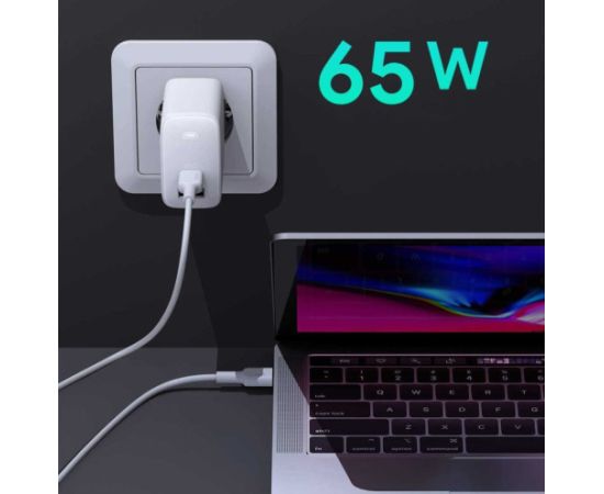 AUKEY PA-B3 GaN Omnia Mix Wall Charger 65W 2xUSB (1xUSB-C & 1xUSB-A) White