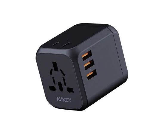 AUKEY PA-TA04 Universal Travel Adapter Charger 30W with USB-C & USB-A UK USA EU AUS CHN 150 Countries