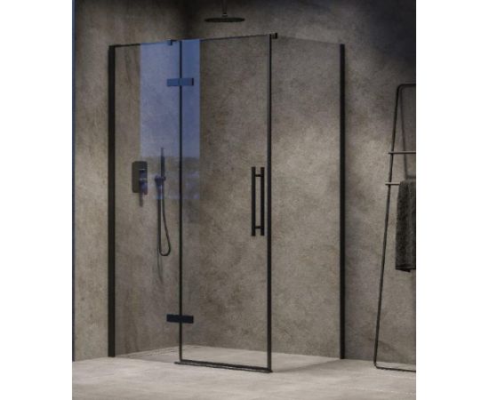 Ravak dušas siena COPS, 900 mm, h=1950, melns/caurspīdīgs stikls