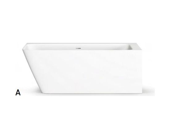 PAA vanna Quadro Corner A, 1600x750 mm, balta silkstone