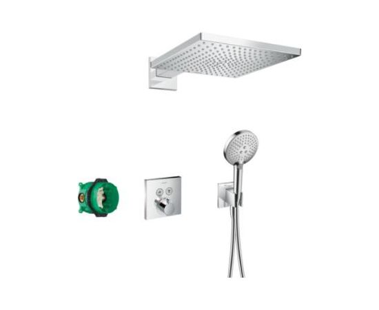 Hansgrohe dušas sistēma ar iebūvējamo termostatu Raindance E300 1jet/Raindance Select S 120 3jet PowderRain, h