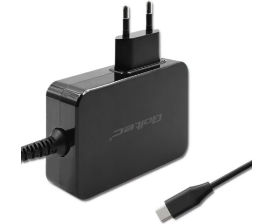 Qoltec 52387 GaN POWER PRO charger | 1xUSB-C | 90W | 5-20V | 3-4.5A | Black