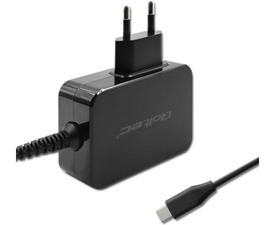 Qoltec 52386 GaN POWER PRO charger | 1xUSB-C | 65W | 5-20V | 3-3.25A | Black