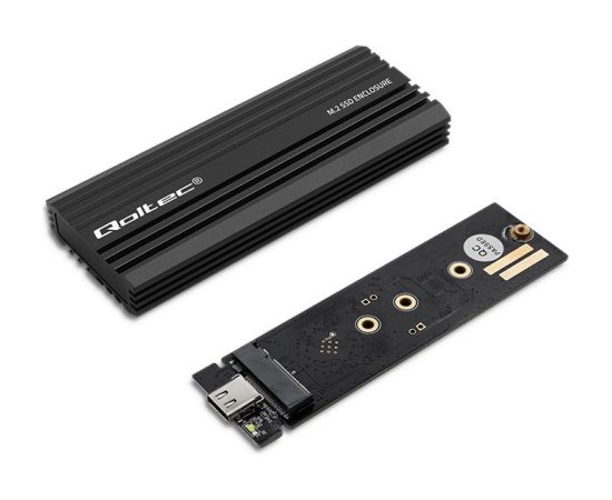 Qoltec 52270 NV2270 enclosure for drive M.2 SSD | SATA | NVMe | USB-C | 2TB