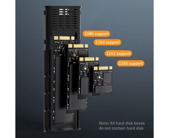 Qoltec 52271 Enclosure NV2271 for drive M.2 SSD | SATA | NVMe | USB-C | 2TB