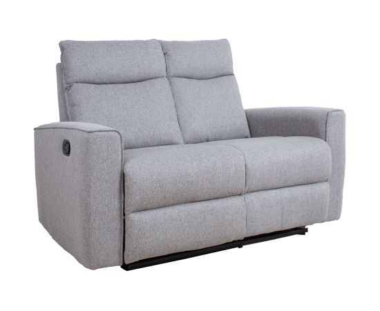 Recliner sofa 2-seater, manual, grey