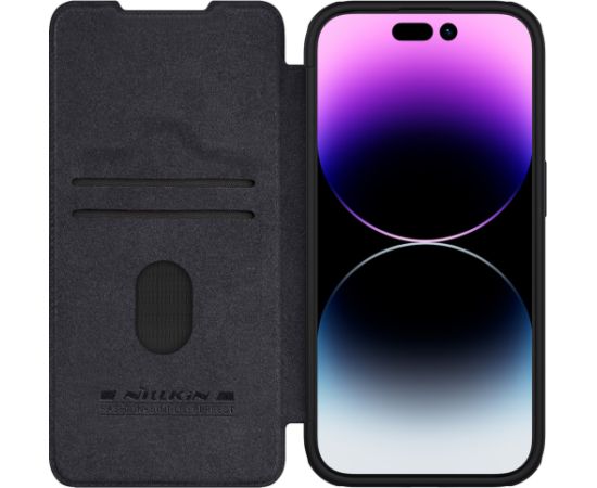 Nillkin Qin Pro Leather Flip Camera Cover Case for iPhone 15 Pro - Black