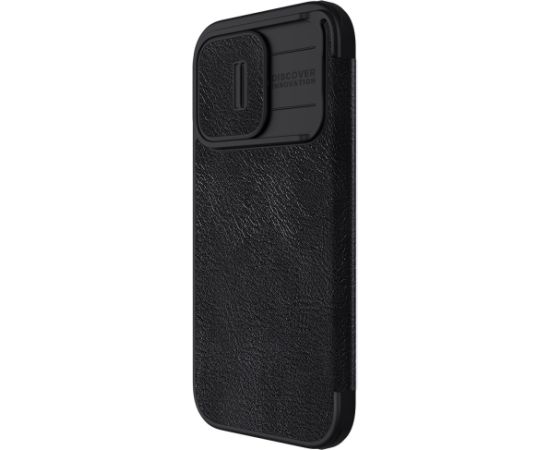 Nillkin Qin Pro Leather Flip Camera Cover Case for iPhone 15 Pro - Black