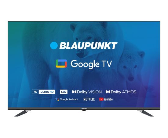 TV 55" Blaupunkt 55UBG6000S 4K Ultra HD LED, GoogleTV, Dolby Atmos, WiFi 2,4-5GHz, BT, black