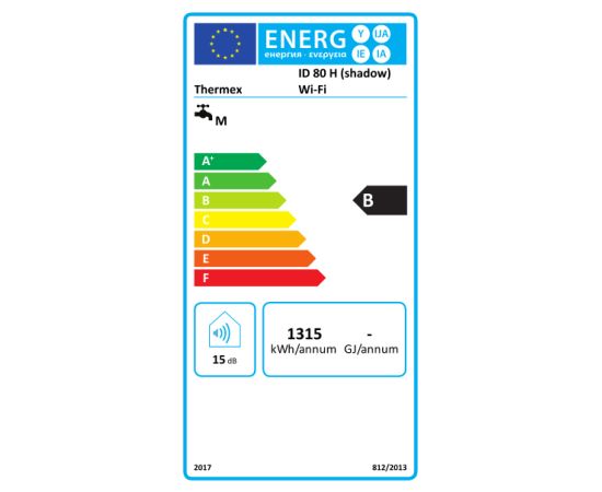 Thermex ID 80H SHADOW Wi-Fi Ūdens sildītājs 80L Horizontāls